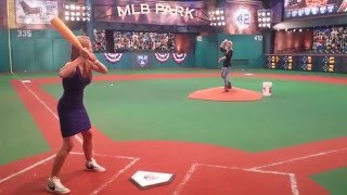 Kelly Nash Playing Whiffle Ball With Ma At Mlb Network Studio 42