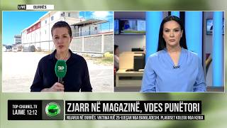 Top Channel/ Zjarr në magazinë, vdes punëtori/ Durrës, viktima një 25-vjeçar nga Bangladeshi