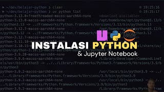 instalasi python dan jupyter notebook pake uv. ~ Belajar Python