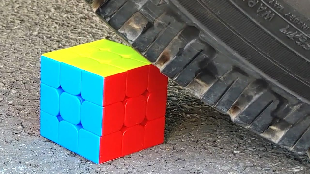 EXPERIMENT Car vs Rubik's Cube Crushing Crunchy & Soft Things by Car