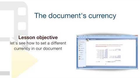 PriMus Tutorial - Document currency - ACCA software