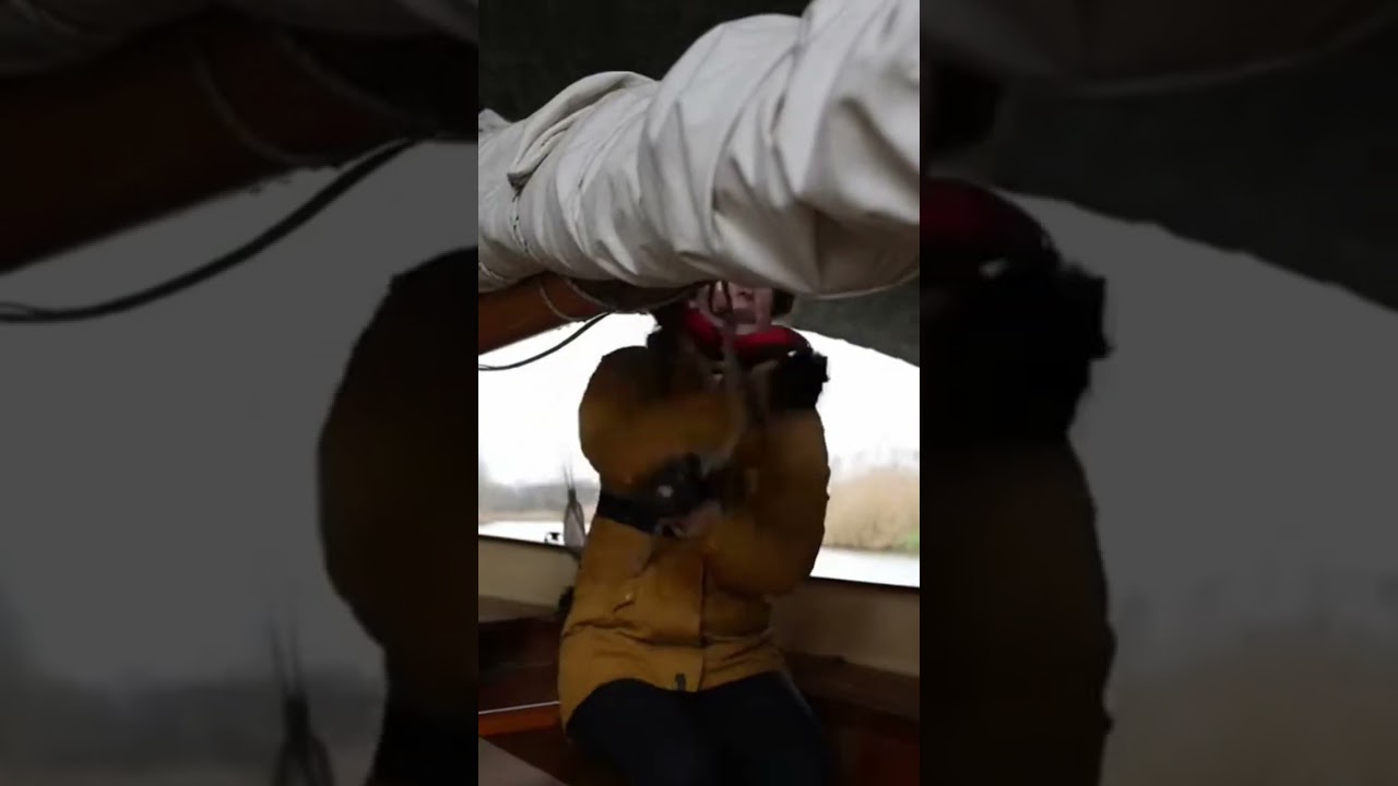 Can they make it? The ultimate challenge for a small boat under a low bridge! 😱⚓ #speedsurfing