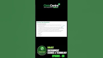 Environment, Science & Technology CA | CivicCentre IAS