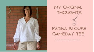 The Patina Blouse and Game Day Tee.     #fridaysews