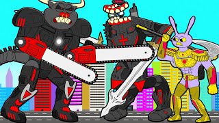 CYBORG BULLTRAP VS CYBORGS CAINE & JAX POPPY PLAYTIME 3 VS THE AMAZING DIGITAL CIRCUS Animation