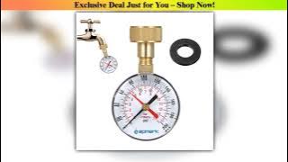Get Lepmerk 2- 1/2'' Pressure Gauge Water Pressure Test Gauge 3/4'' Female Hose Thread 0-200 PSI wi