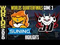 SN vs JDG Highlights Game 3 | Quarterfinals Worlds 2020 Playoffs | Suning vs JD Gaming G3