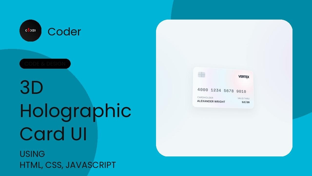 holographic card css Advanced 3D Holographic Foil Card ✨