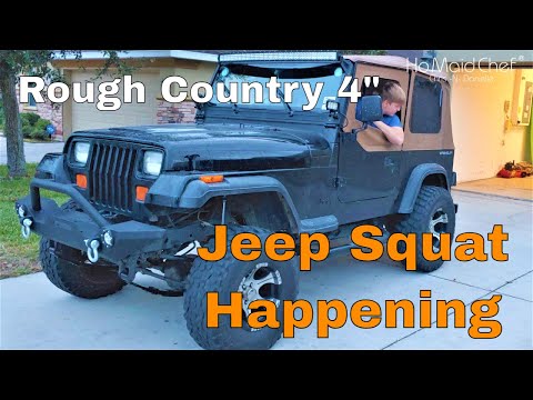 How To Install Rough Country 4-Inch Suspension Lift Kit With Shocks "Front Only" || Jeep Mods E39