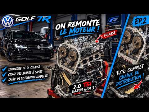 ÇA Y EST… LE MOTEUR REPREND VIE ! 🔥 Culasse + Distribution Golf 7R