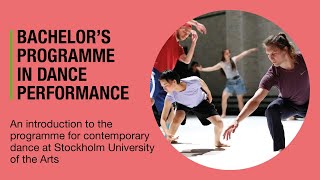Dance Performance –  Bachelor's Programme Details