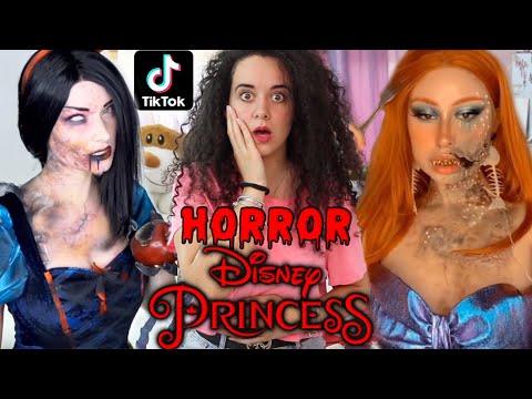 PRINCIPESSE DISNEY HORROR - CHE PAURA!! TikTok Makeup Transformation REACTION