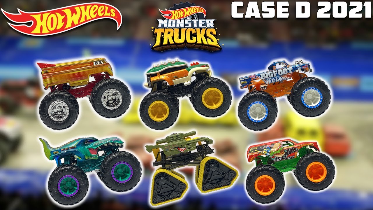 HOT WHEELS MONSTER TRUCKS CASE D 2021! - YouTube