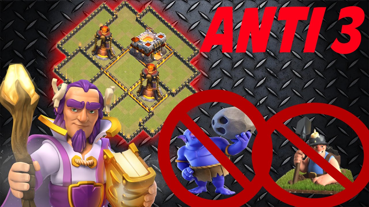 Clash Of Clans - BEST Town Hall 11 TH11 ANTI 3 War Base - Anti Bowler - Anti Miner - 2016 + REPLAYS