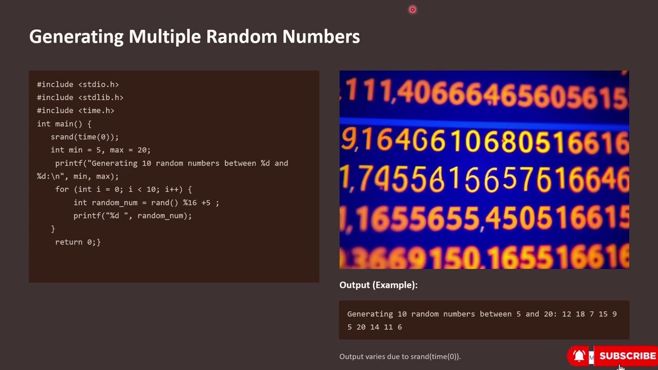 Rand , srand function in C programming. 