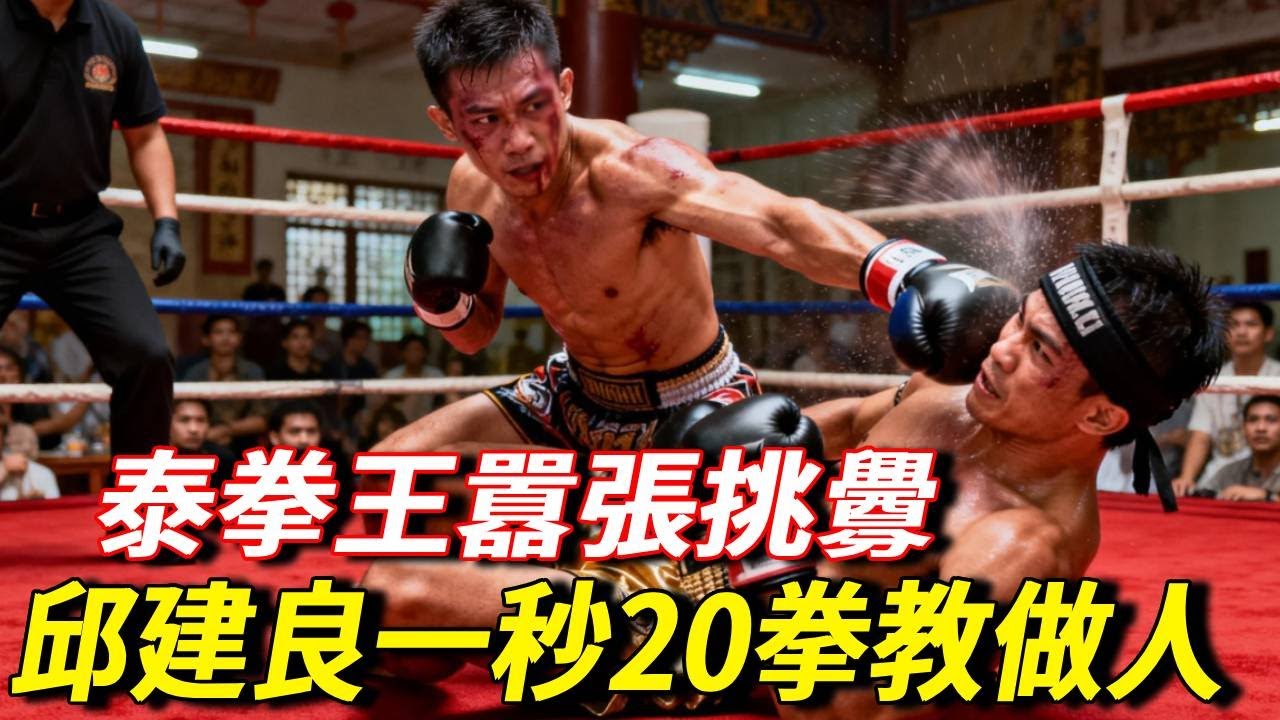 泰國拳王來華囂張踢館，沒想到坦克邱建良1秒20拳，打得泰拳王狂吐5公斤血！【七尺格鬥】