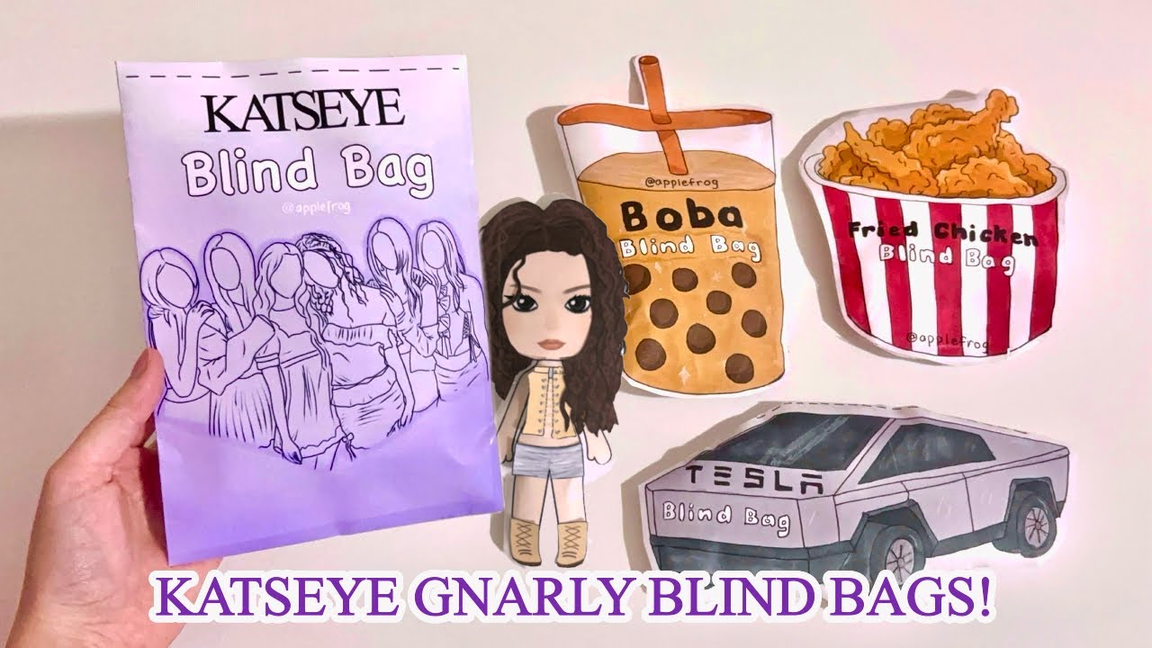 💜paper diy💜 KATSEYE GNARLY BLIND BAGS! ASMR applefrog YouTube