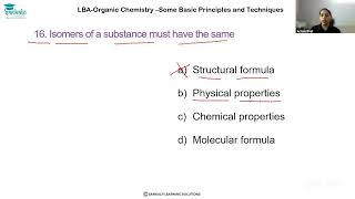 LBA KCET I PU Chemistry Organic Chemistry –Some Basic Principles and Techniques MCQ 16