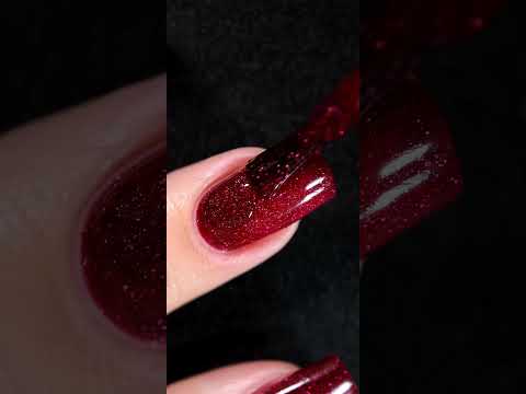 Dark Red Holographic Nail Polish