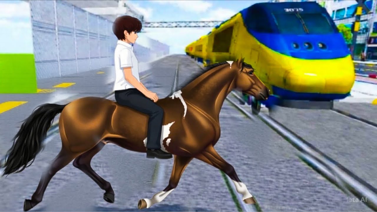 3D Driving Class Horse & Train Adventure Scene | Realistic Gameplay | GaMiNg WiTh CaR
