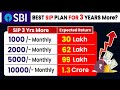SBI SIP Plan For 3+ Years ? | Sip Investment In Hindi | sip plans for 2025