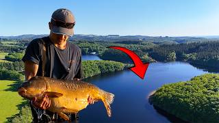 Solo Carp Fishing Adventure - Catching BIG Carp in a Wild French lake!