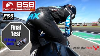 BSB Final Test with Max Cook at Donington Park *** FS3 Kawasaki *** Danny Webb ***