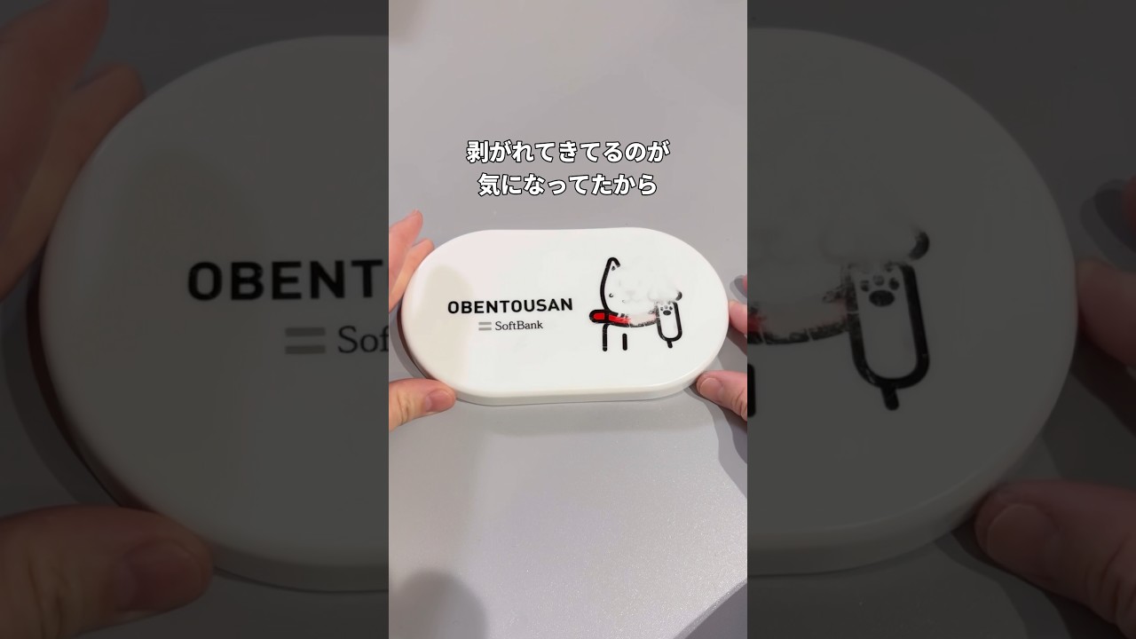 イラストが剥がれちゃったお弁当箱をリメイク✨
