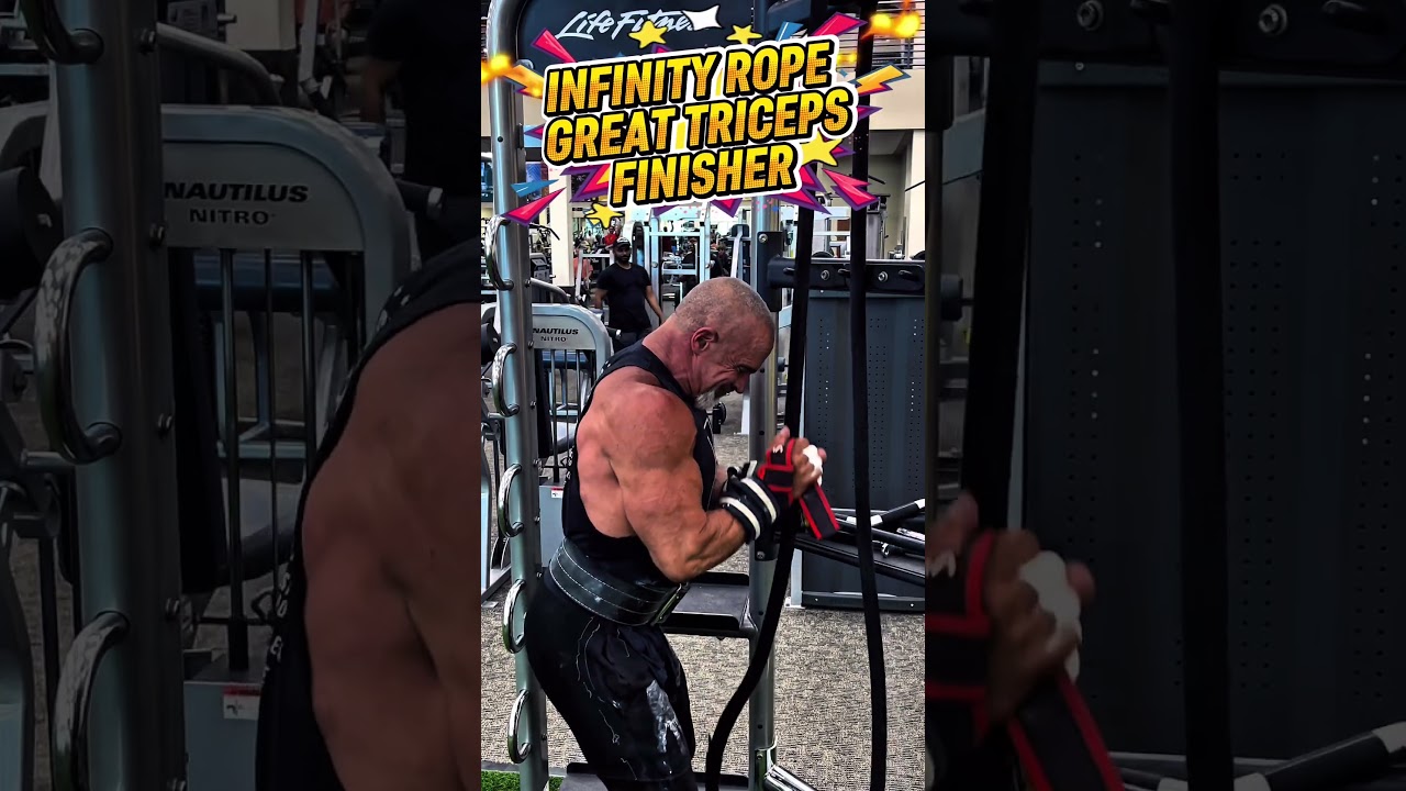 INFINITY ROPE PUSH DOWNS ARE A GREAT A TRICEP FINISHER #triceps #workout #motivation #workouttips