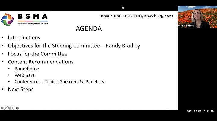 BSMA Digitalization Kickoff Meeting, March 23, 2021