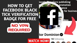 How To Add Facebook Verification Black Tick Badge To your Profile in 2023 | Facebook Black Tick |