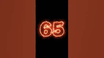 65 Second Countdown Timer with  Beep sound and Alarm Digital Clock Green Fire Flame glowing number.