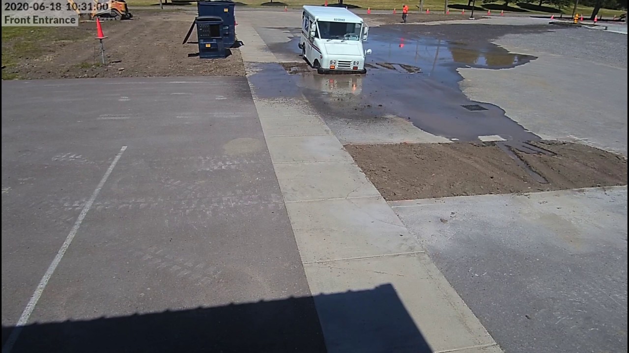 EPIC Mailman Truck Crash Mail Carrier - YouTube