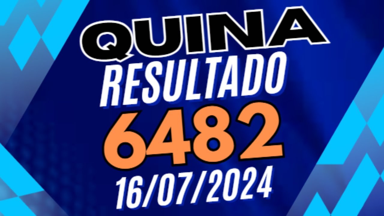 RESULTADO DA QUINA 6482 - Confira os Números do Concurso 6482 - YouTube