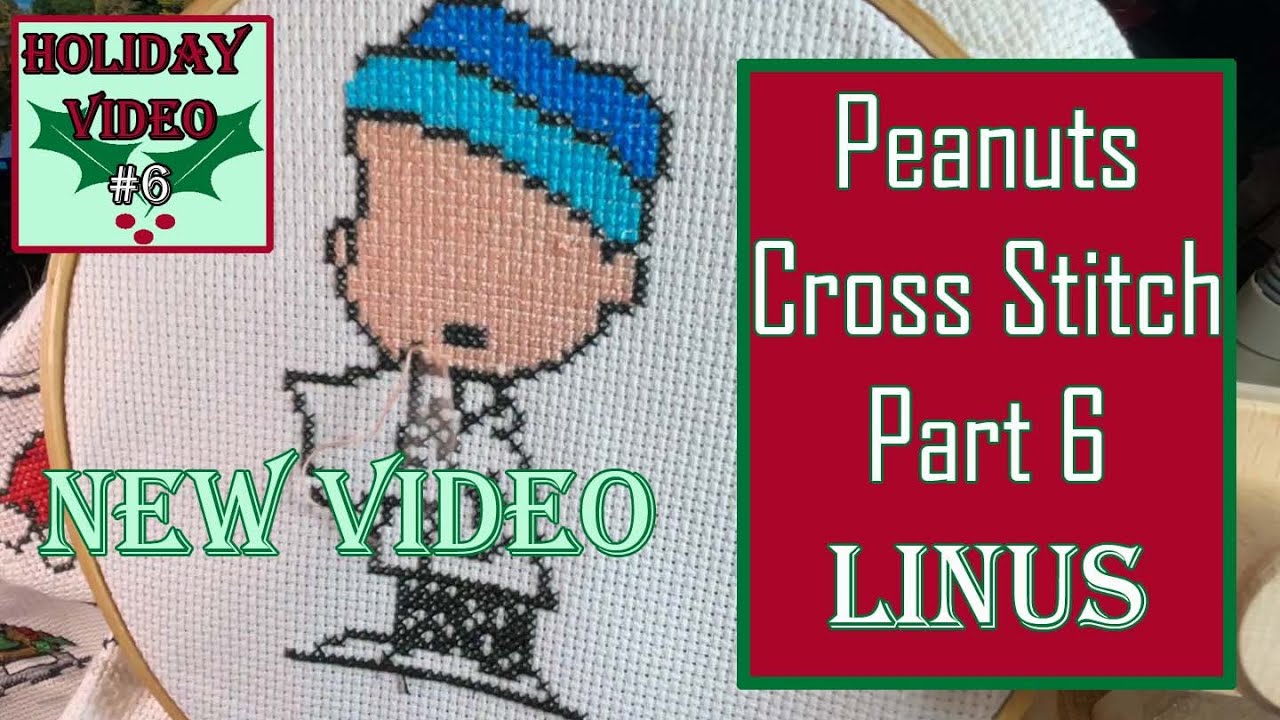 Linus Peanuts Cross Stitch Tree Skirt Part 6 new upload YouTube