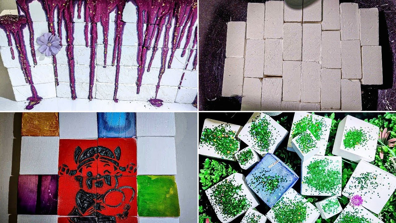 *sped up* Lots of Crunchy Gym Chalk Blocks! 