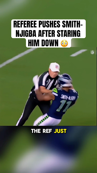 Referee PUSHES Jaxon Smith-Njigba after STARING him down 😳