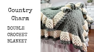Country Charm Crochet Blanket Tutorial | Easy Chunky Blanket Pattern