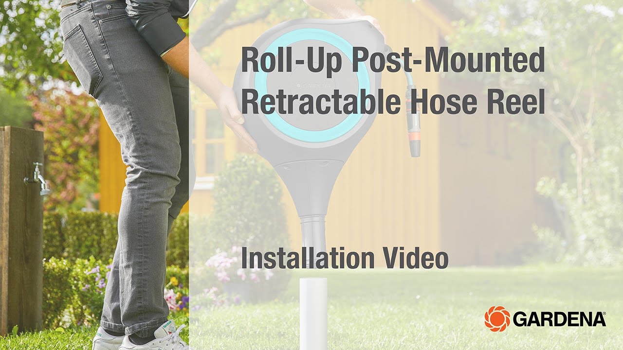 Roll-up Post-Mounted Retractable Hose Reel