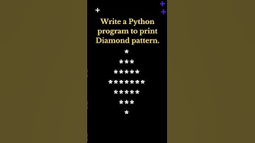 Diamond pattern using python#Interview question#python3 #coding #pythonforbeginners