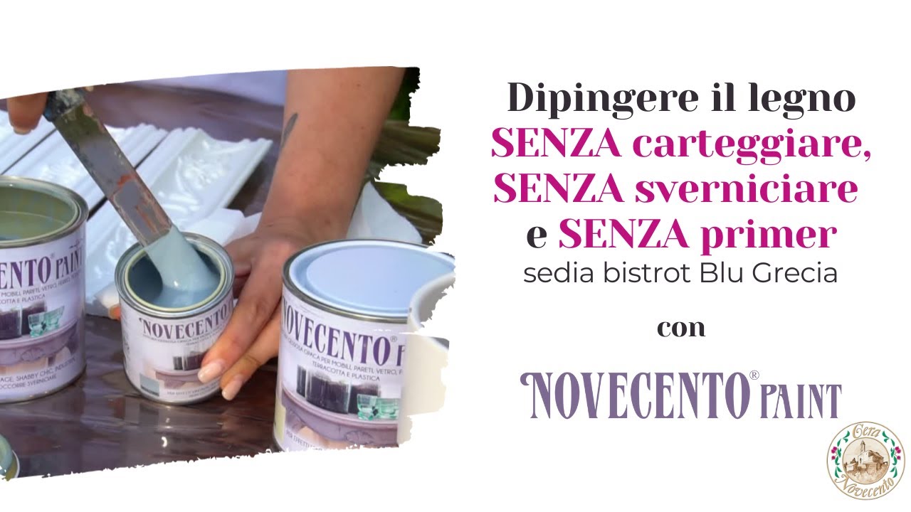 Dipingere il legno senza sverniciare, carteggiare e applicare primer con  NOVECENTO PAINT 