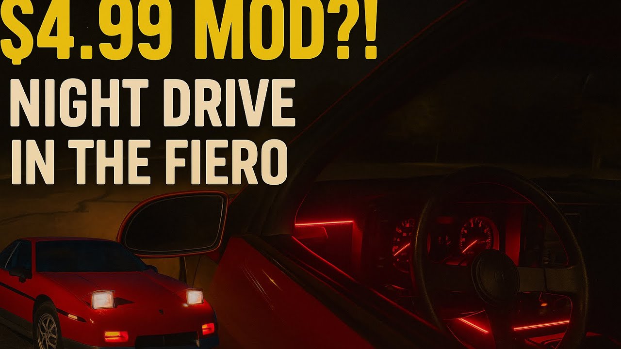 $4.99 Ambient Lighting Mod | Pontiac Fiero Night Drive Vibes