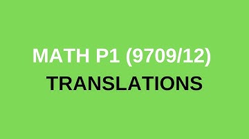 A1 Math P1. TRANSLATIONS in Transformations of Functions.
