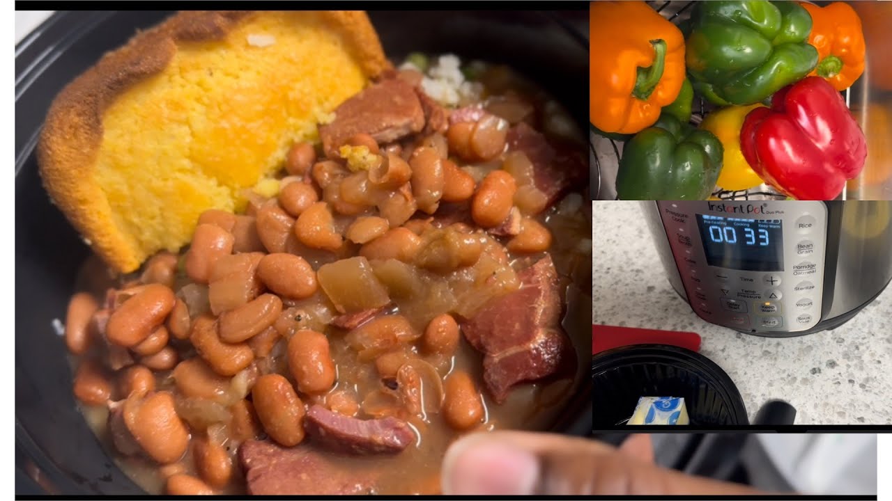 PERFECT PINTO BEANS | Instant Pot |No Soaking| #cornbread  #viralvideo