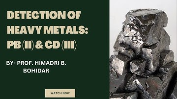 Detection of Heavy Metal : Pb (II) & Cd (III) || Nanotechnology