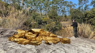 A gold mine worth several million was discovered and made a fortune