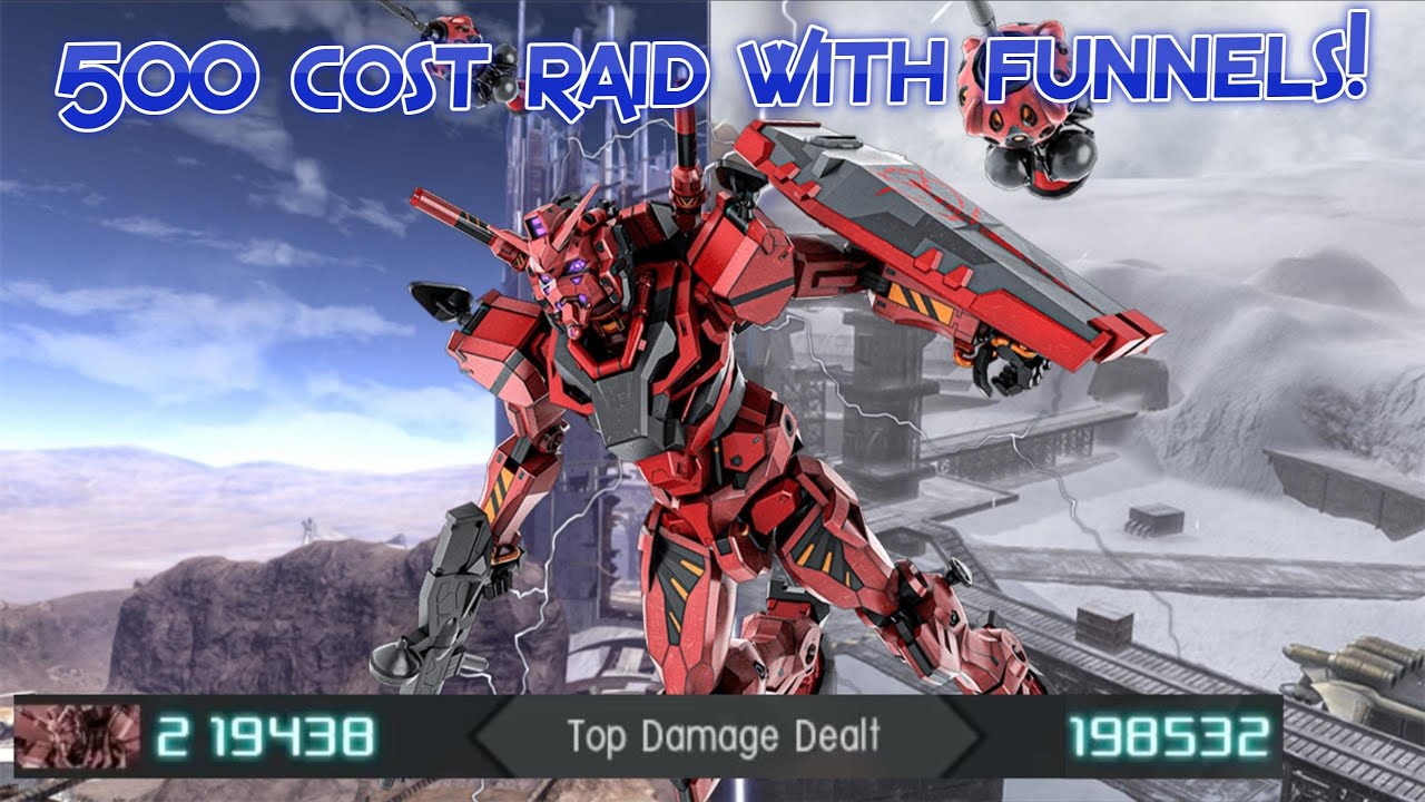 GBO2 Red Gundam: It's a 500 cost raid with funnels!