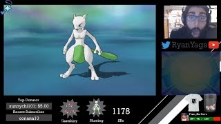 Shiny Mewtwo IN A LUXURY BALL via Ultra Wormhole in Pokemon Ultra Sun Moon 👀 Nature @RyanYags