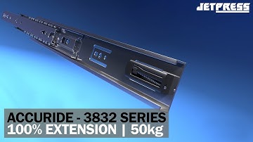 Accuride 3832 Series - Versatile Drawer Slides with 100% Extension