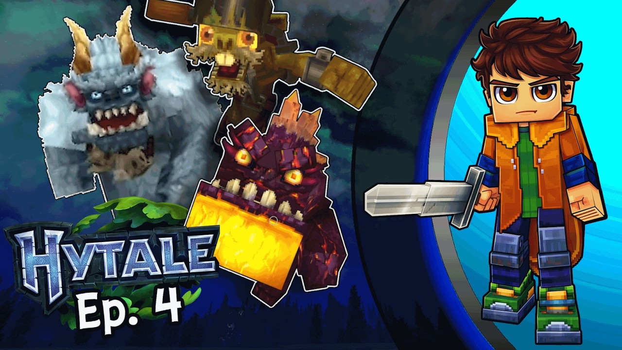 THE YETI, THE GOBLIN, & THE MAGMA RHINO TOAD!! - HYTALE: Episode 4 || LukeTheAnimator